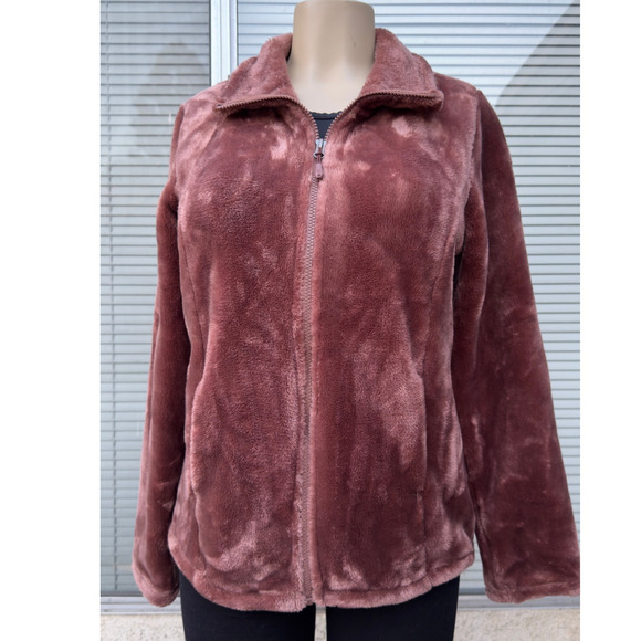 32 Degrees Heat Plush Fleece Zip Jacket M NWT Tan - Picture 3 of 8